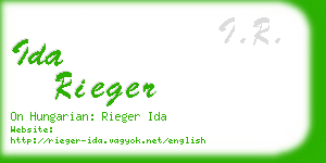 ida rieger business card